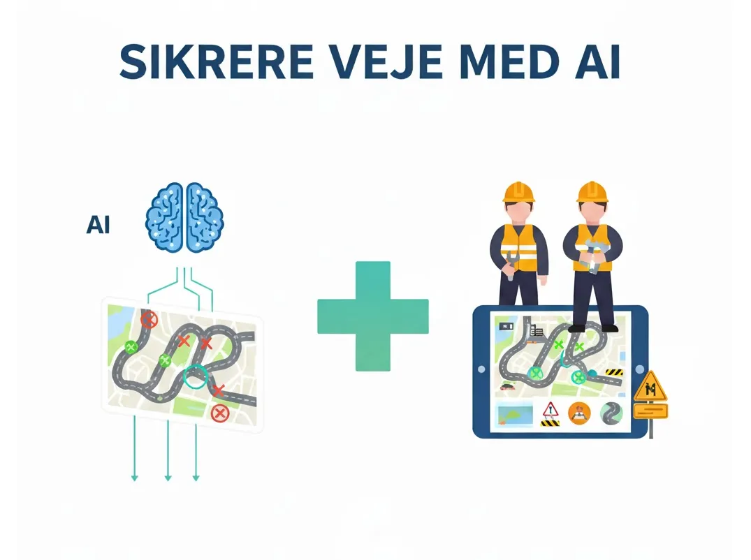 Sikrere veje med AI - illustration